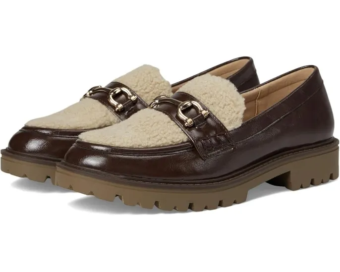 Лоферы Jessamey на удобном каблуке из гладкой кожи Journee Collection