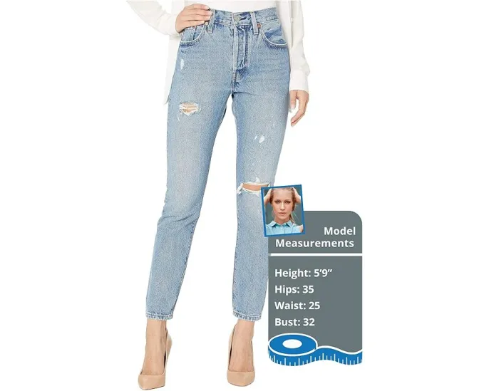 Джинсы Levi's® Premium 501 Skinny с зауженным кроем и кожаным патчем
