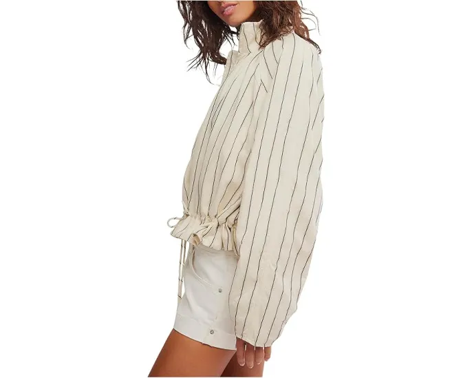 Free People Куртка Devon Striped Balloon в полоску с кулиской