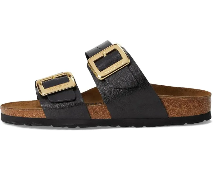 Сандалии Sydney Luxe Buckle от Birkenstock с мерцающим верхом и пробковой стелькой