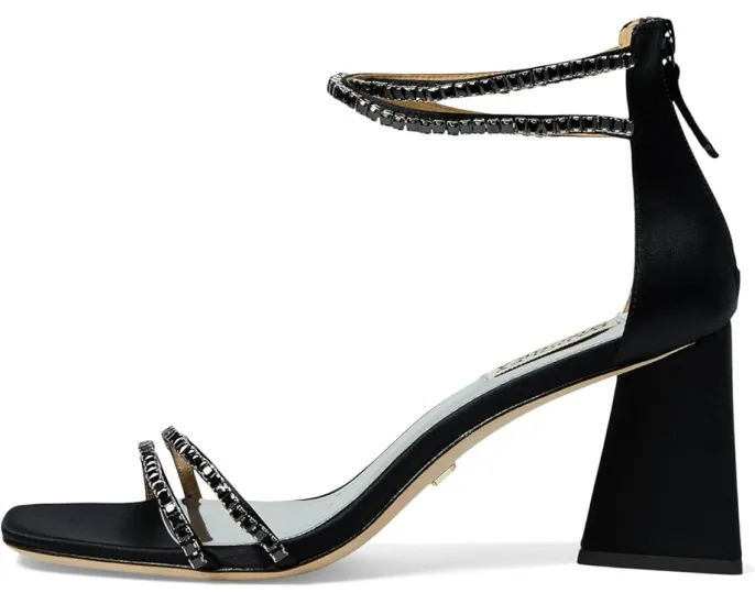 Сандалии Badgley Mischka Lillie с кристаллами на бретелях и квадратным носком