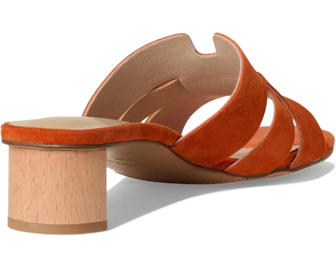 Сандалии Vaneli Heidi с плетеным нубуком и каблуком из дерева