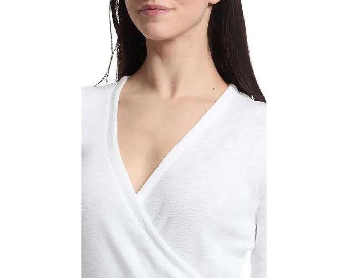 Топ Lilla P с запахом и рукавом три четверти из мягкой ткани