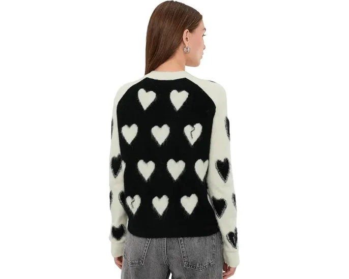 Кардиган AllSaints Scatter Heart Cardi с принтом в виде сердец