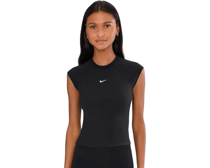 Топ Nike Sportswear Chill Knit Rib с коротким рукавом и ребристым узором