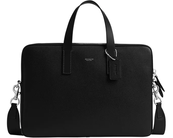 Портфель COACH Carlyle Brief Bag из полированной кожи с отделением для ноутбука