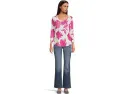 Футболка Tommy Bahama Ashby Isles Gilded Petals с трехчетвертными рукавами и принтом