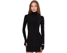 Мини-платье Norma Kamali с длинным рукавом и водолазкой