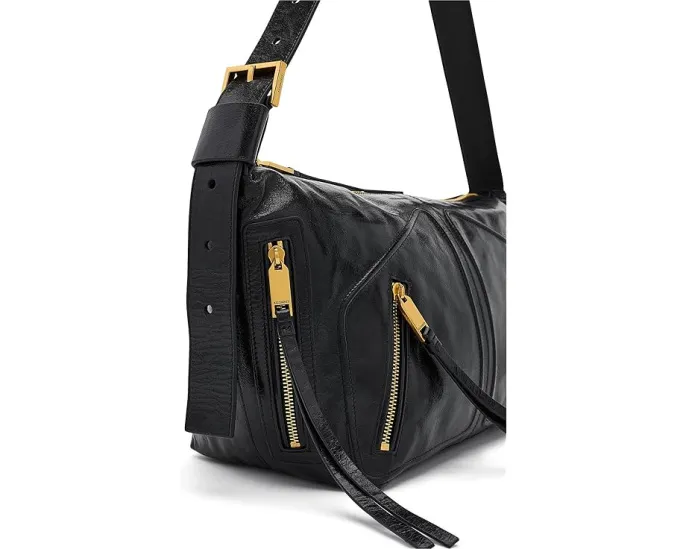 Женская сумка через плечо AllSaints Jean Rey из кожи с эффектом кракелюра