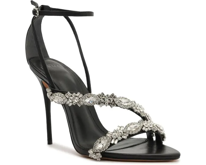 Босоножки Alexandre Birman Aurora Crystal Sandal 100 на высоком каблуке с кристаллами