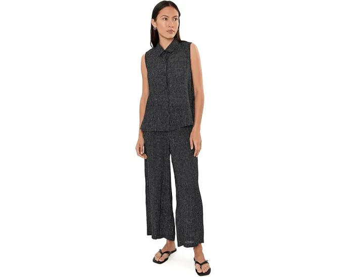 Укороченные широкие брюки Eileen Fisher Petite из органического льна