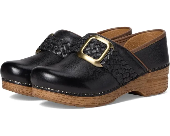 Клоги Dansko Pro Braided с плетеным декором и декоративной пряжкой