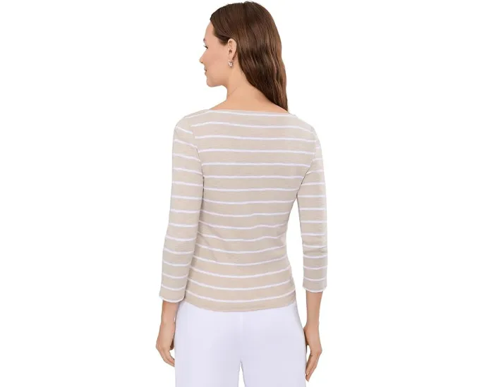 Футболка Lilla P Striped Boatneck с вырезом лодочкой и полосками