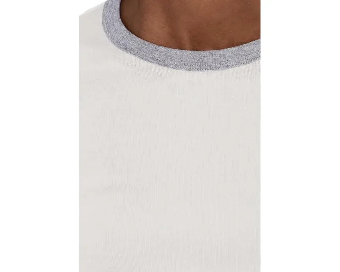 Vince футболка с длинным рукавом и контрастным воротником