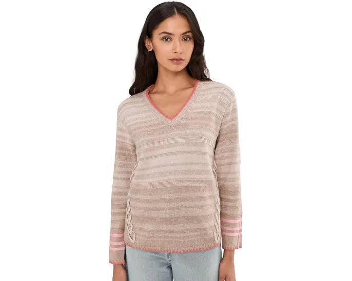 Свитер NIC+ZOE Stitched Layers со строчкой и полосками из переработанного полиэстера