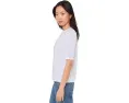 Топ Eileen Fisher с рукавом три четверти и круглым вырезом из стрейч-джерси