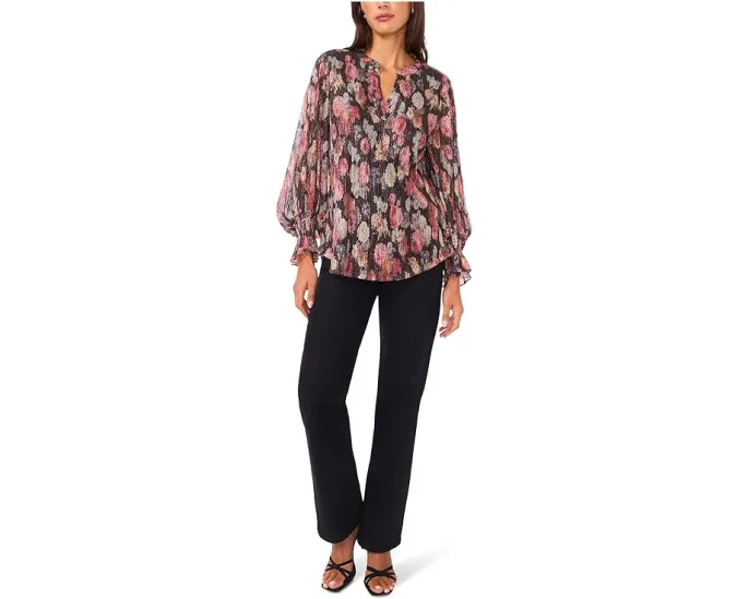 Блуза Vince Camuto с V-образным вырезом и объемными рукавами три четверти