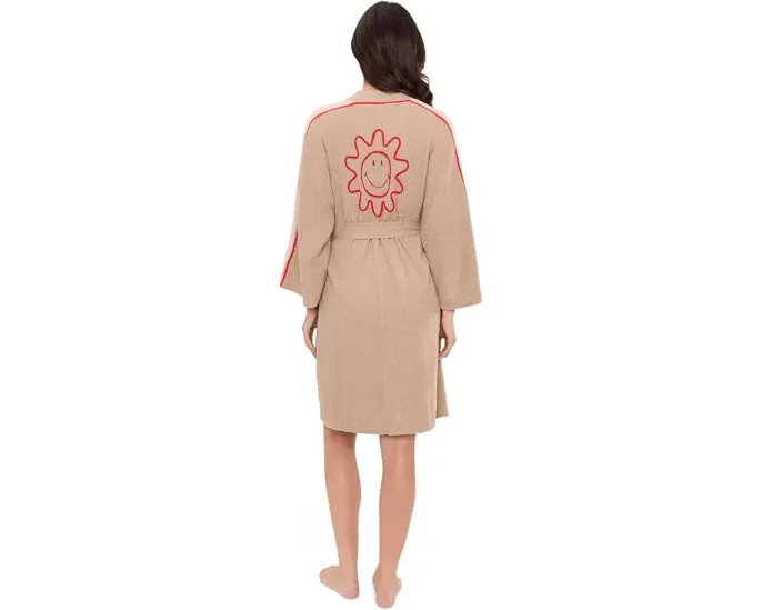 Халат Barefoot Dreams CozyChic Lite с вышитым улыбающимся солнцем