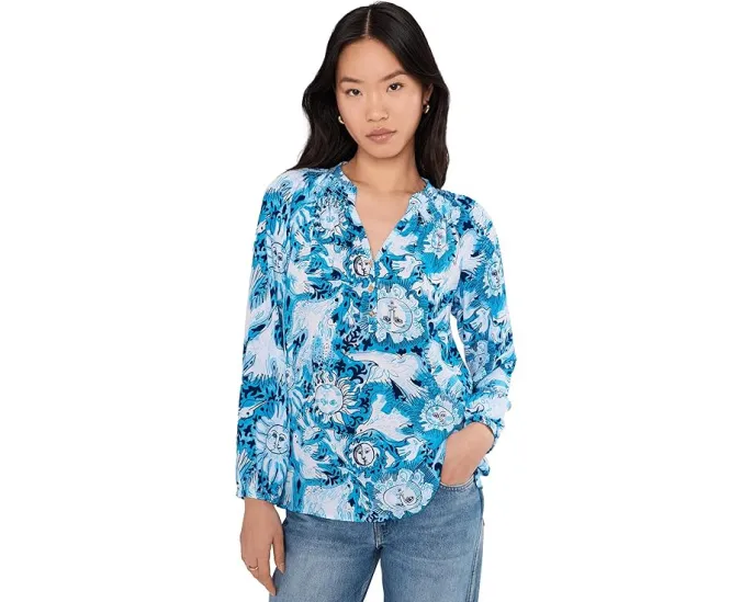 Блуза Elsa Top из шелка Lilly Pulitzer