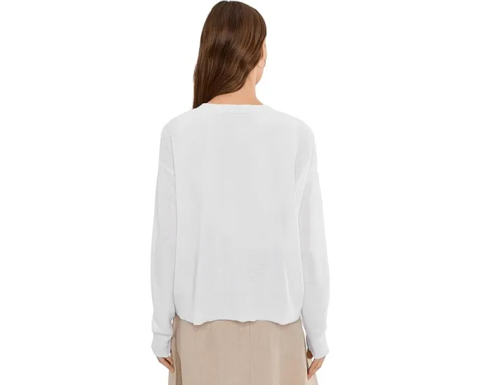 Кардиган Eileen Fisher с V-образным вырезом из органического льна и хлопка