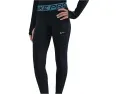 Детские леггинсы Nike Kids Pro Dri-FIT с блестящими акцентами и сетчатыми вставками