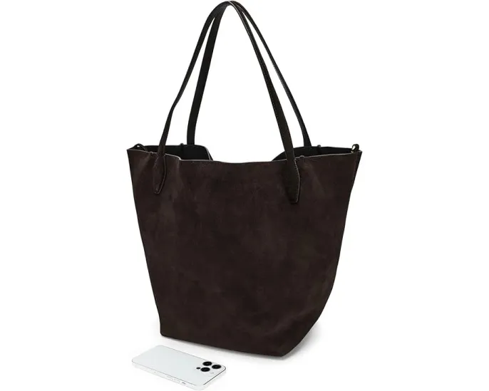 Сумка Madewell Shopper из мягкой зернистой замши с магнитной застежкой