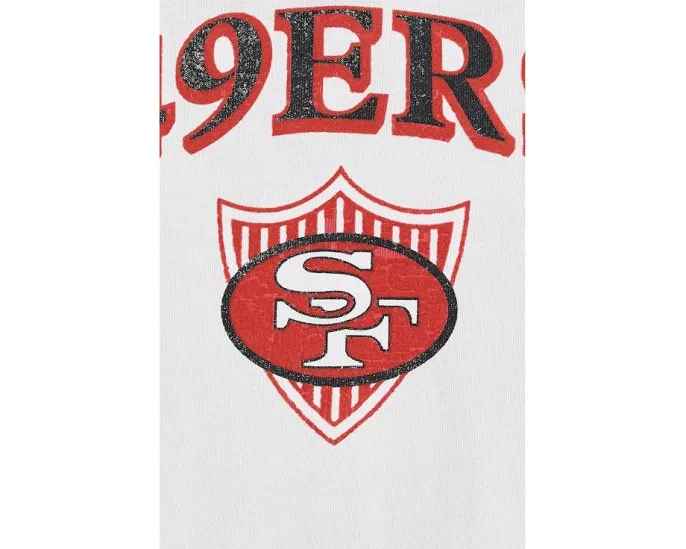 Футболка с длинным рукавом NFL San Francisco 49ers с полосатым кокеткой Junk Food Clothing Kids