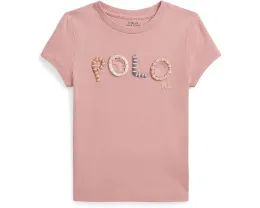Футболка с логотипом в горошек от Polo Ralph Lauren для малышей