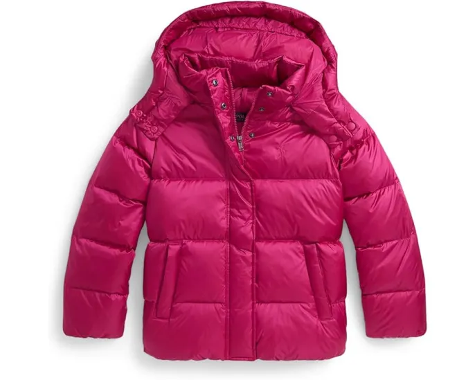 Пуховая куртка с капюшоном Metallic Down от Polo Ralph Lauren Kids для старших детей
