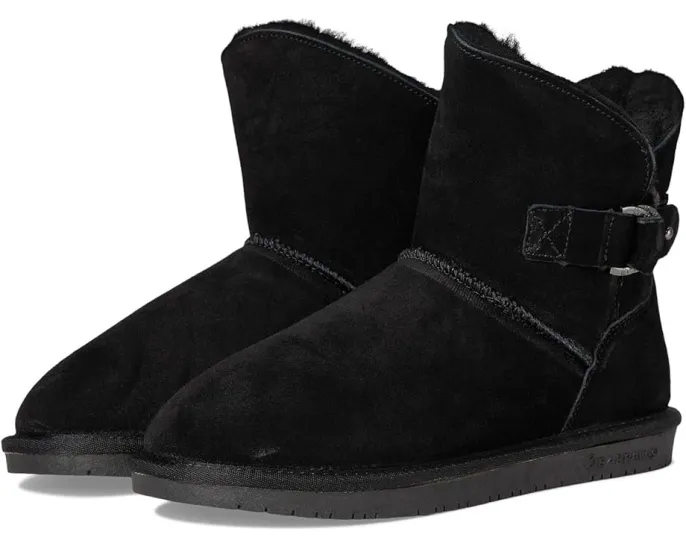 Зимние угги Bearpaw Steph из замши с подкладкой из шерсти и декоративной пряжкой