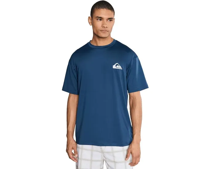 Quiksilver Everyday повседневная футболка с коротким рукавом и принтом Темный деним