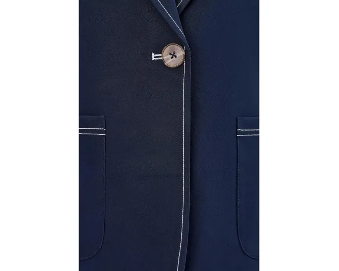 Блейзер Sleek Stretch Accent Stitch с контрастной строчкой и одним пуговицей NIC+ZOE