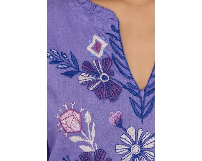 Блуза Johnny Was Adina с рюшами и нежным цветочным принтом