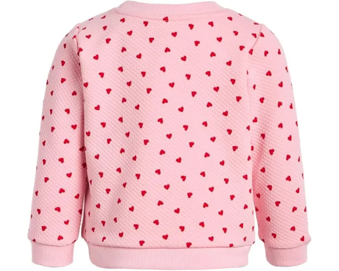 Детский свитшот Janie and Jack с рельефным узором в виде сердечек