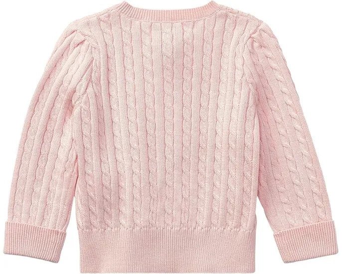 Детский кардиган Polo Ralph Lauren Kids с косой вязкой и вышитым пони