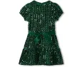 Бархатное платье Hatley Kids с пайетками и поясом