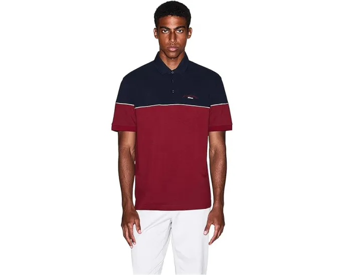 Поло Armani Exchange с цветными блоками и логотипом Script