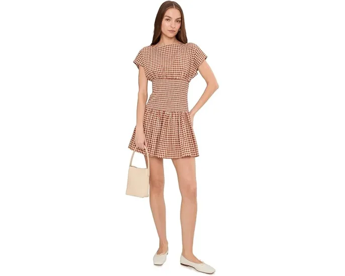 Мини-платье Boatneck Drop Waist с присборенным лифом от Avec Les Filles