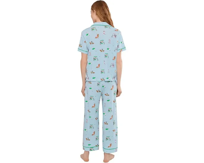 Пижамный комплект P.J. Salvage Whimsy из хлопка и модала с контрастной окантовкой