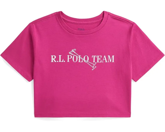 Объемная футболка Polo Team из хлопкового джерси для малышей и младших детей Polo Ralph Lauren