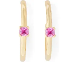 Серьги-кольца Kate Spade New York Bold Small Hoops с цирконием и жемчугом