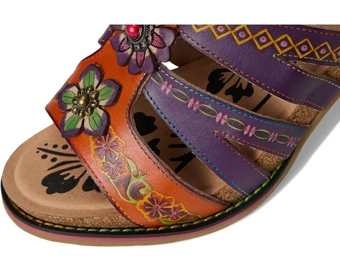 L'Artiste by Spring Step Сандалии Galfriday с миндалевидным носком и ручной росписью