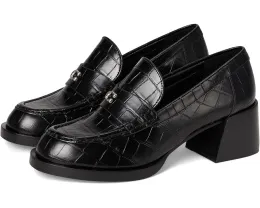 Лоферы COACH Natalie из тисненой кожи крокодила, черные