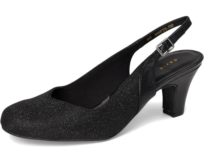 David Tate Туфли-лодочки Avenue с блестками и ремешком на щиколотке