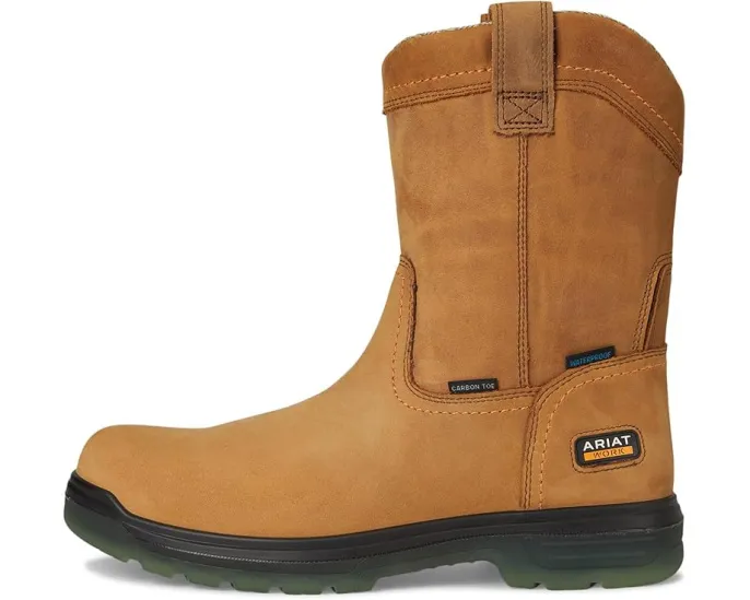Водонепроницаемые рабочие ботинки Ariat Turbo Pull-On с углеродным мыском и технологией U-Turn