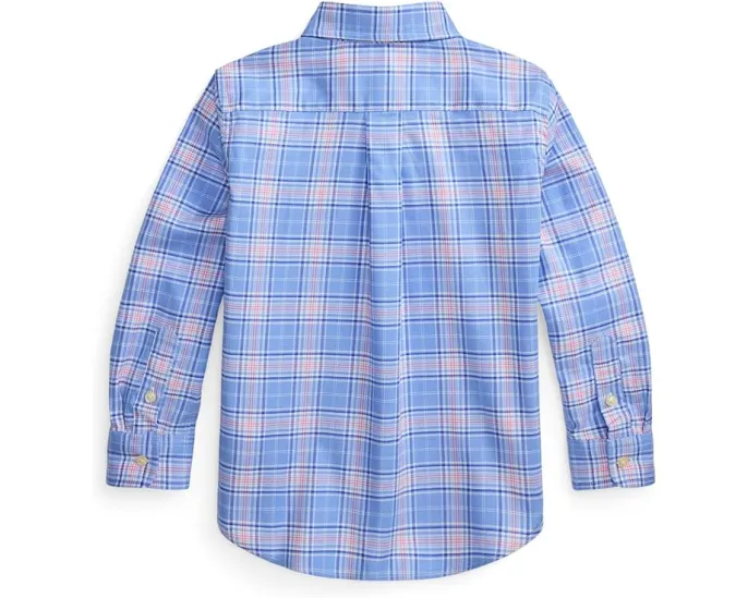 Polo Ralph Lauren Kids Клетчатая оксфордская рубашка с функциональными свойствами для малышей и детей