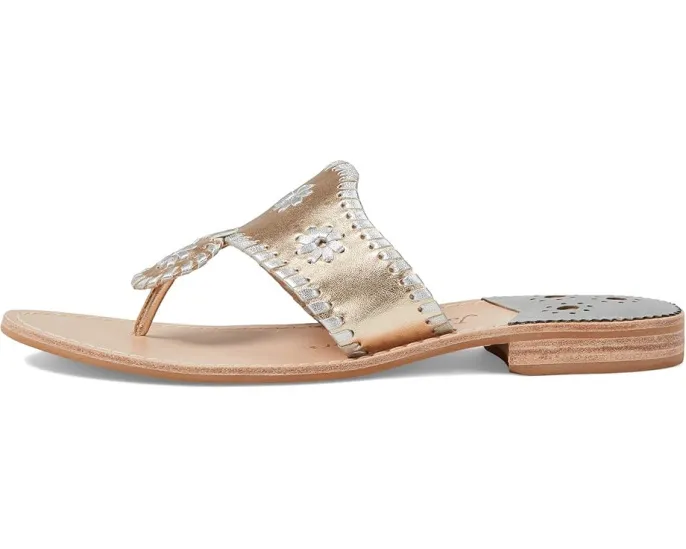 Плоские сандалии Jacks от Jack Rogers с кожаным верхом и противоскользящей подошвой