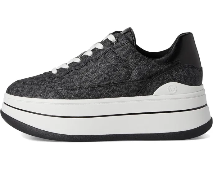 Кроссовки MICHAEL Michael Kors Hayes Lace Up на платформе с металлическим ПВХ верхом