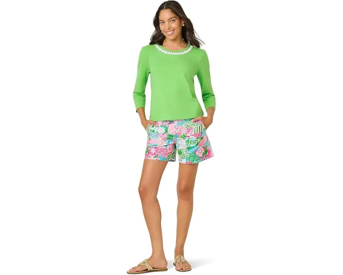 Шорты Callahan Mid-Rise с карманами и прямым кроем от Lilly Pulitzer