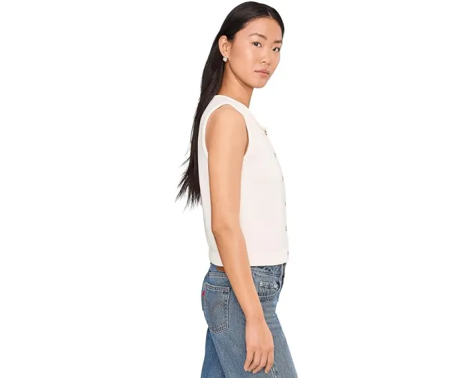 525 america Жилет Marianna без рукавов с застежкой на пуговицы и скругленным краем